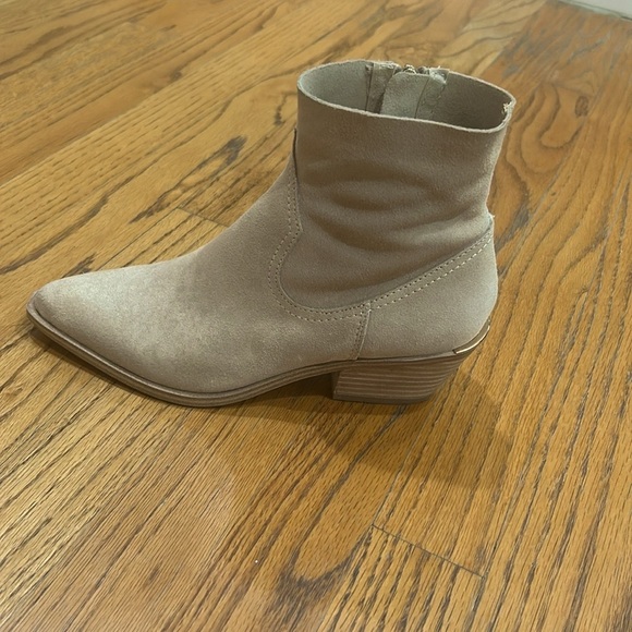 Steve Madden Braylen Suede Pointed Toe Bootie in Sand Color - Picture 6 of 12